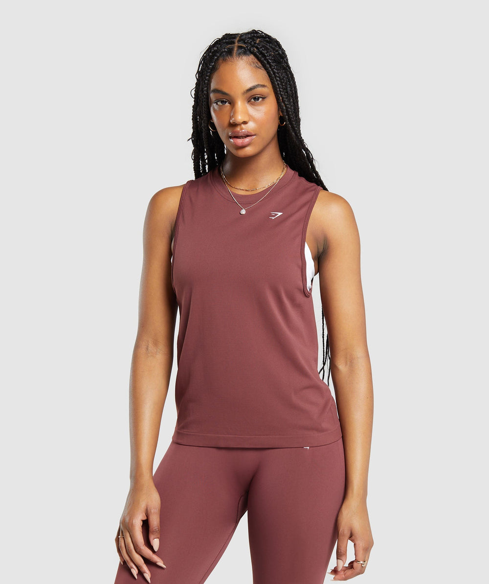 Everyday Seamless Tank Burgundy Brown