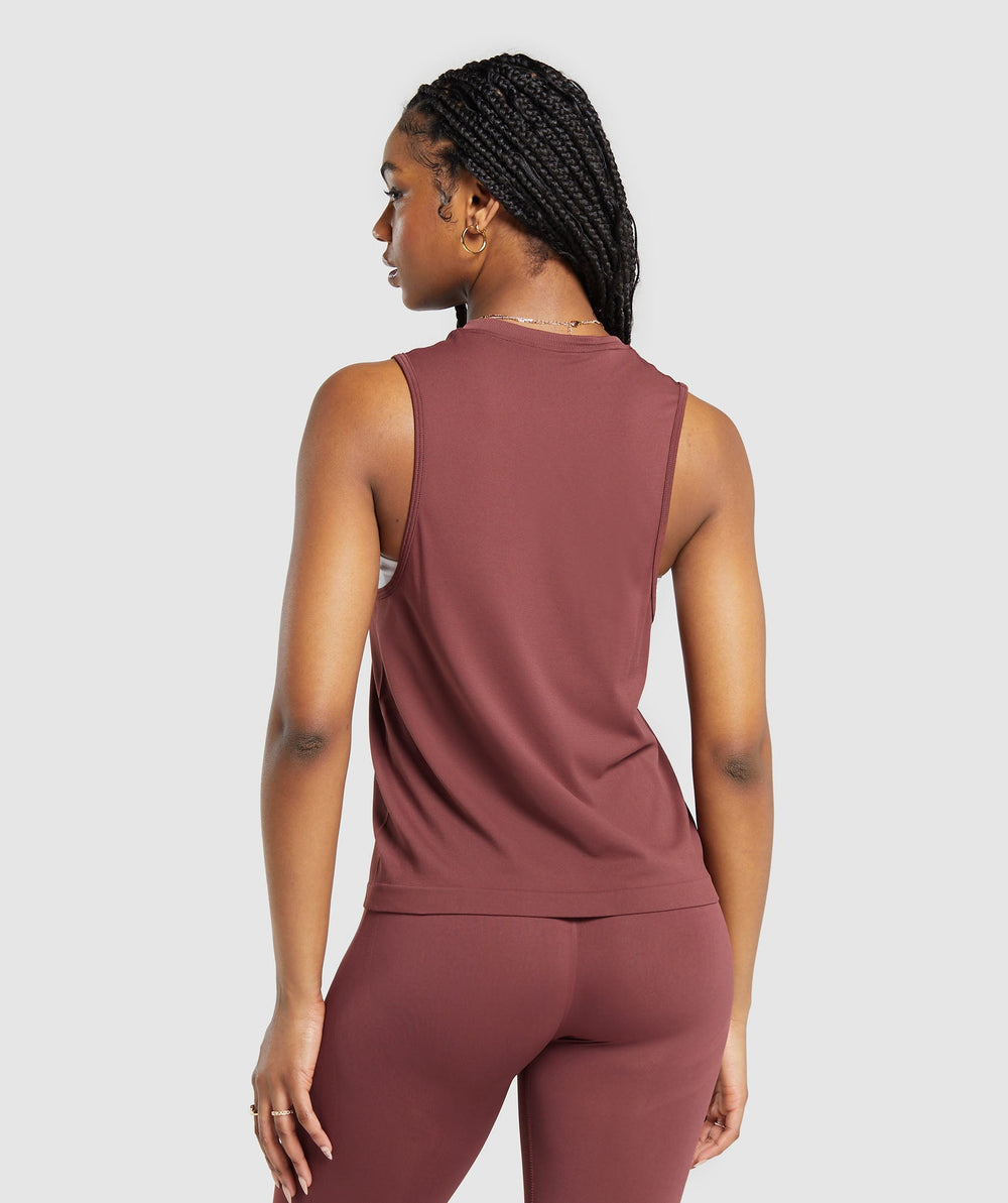 Everyday Seamless Tank Burgundy Brown