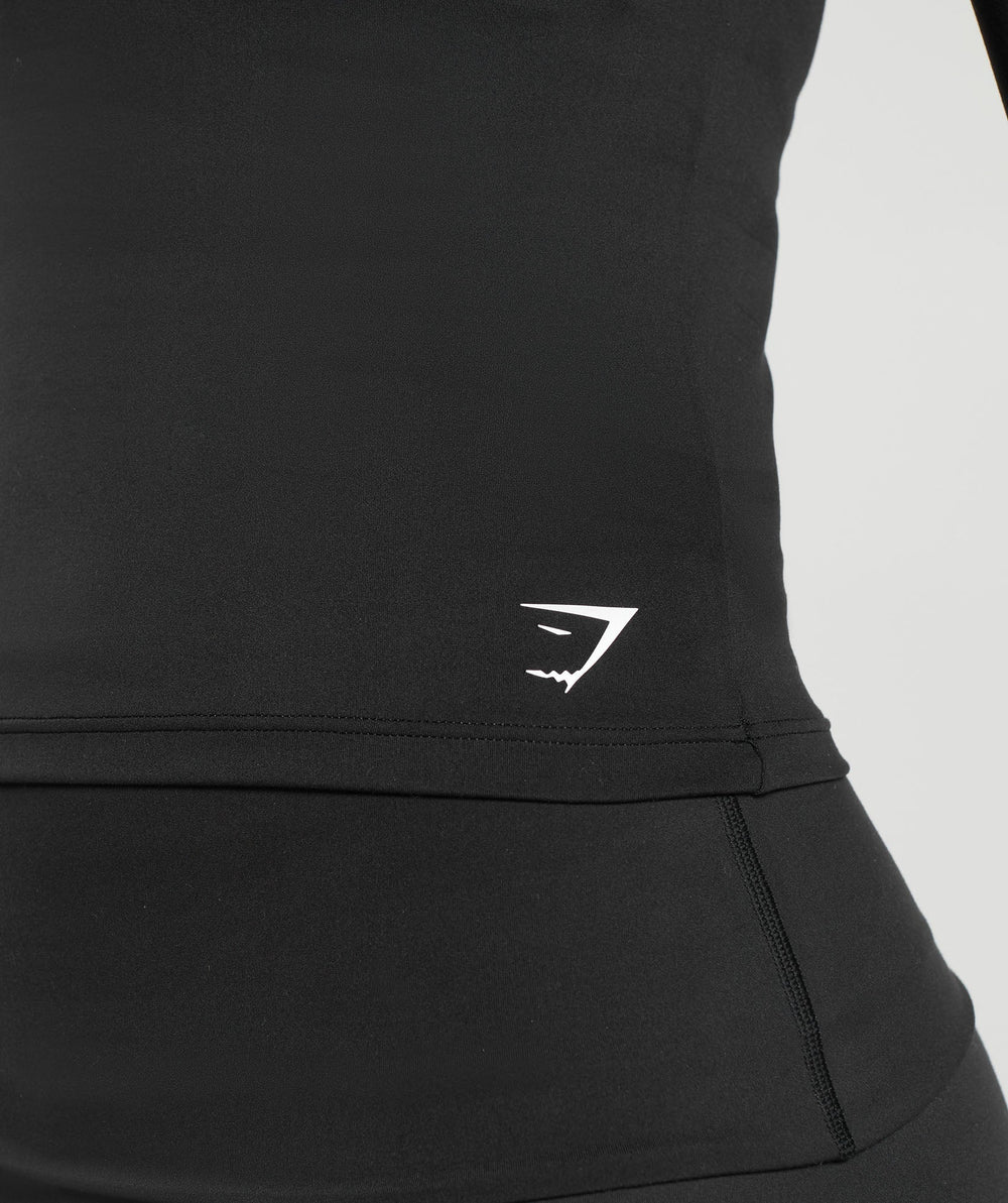 Everyday Long Sleeve Midi Top Black