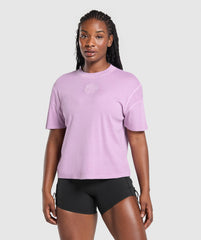 Premium Legacy Washed Oversized T-Shirt Warm Lilac