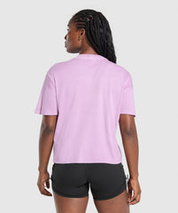 Premium Legacy Washed Oversized T-Shirt Warm Lilac