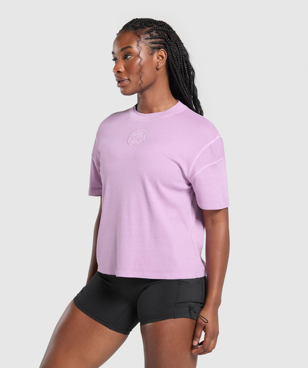 Premium Legacy Washed Oversized T-Shirt Warm Lilac