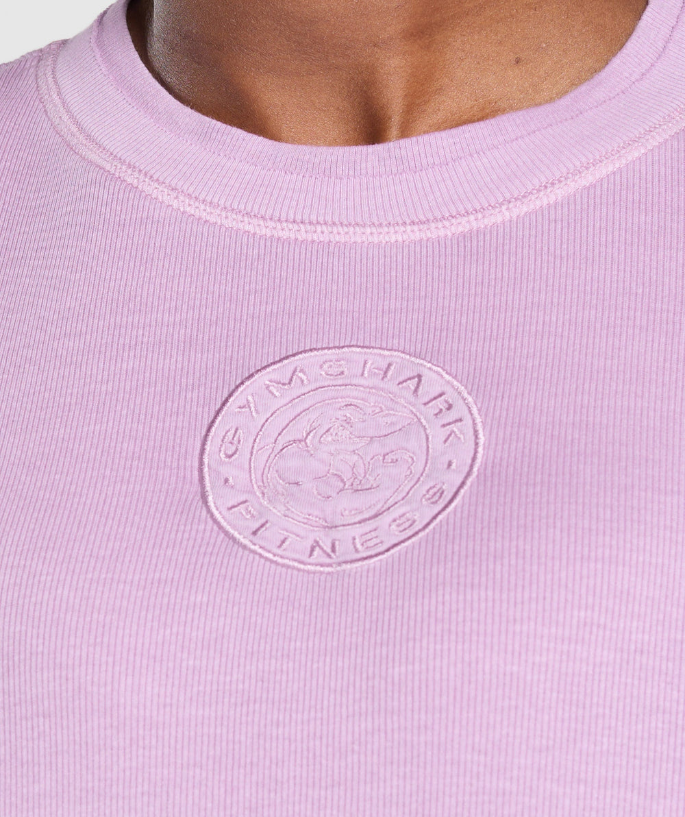 Premium Legacy Washed Oversized T-Shirt Warm Lilac