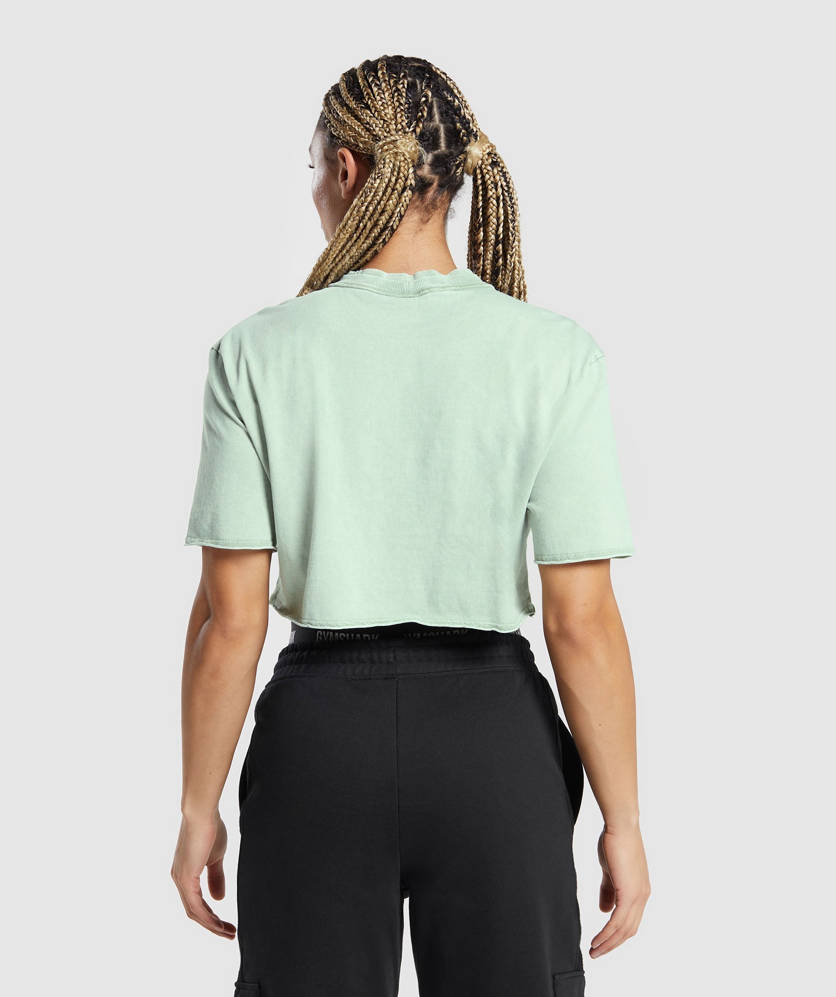 Legacy Washed Crop Top Faded Green