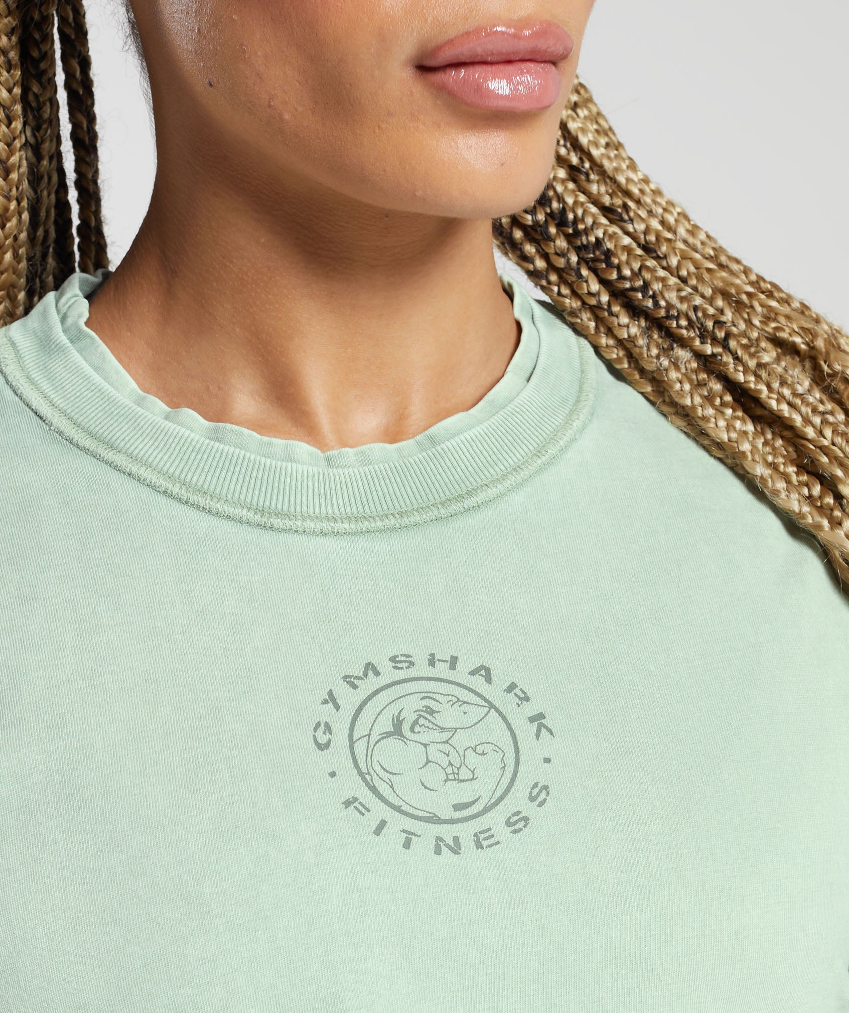 Legacy Washed Crop Top Faded Green