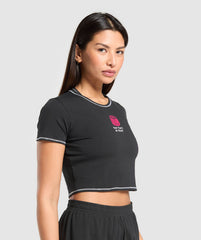 Your Plate or Mine Baby Tee Black