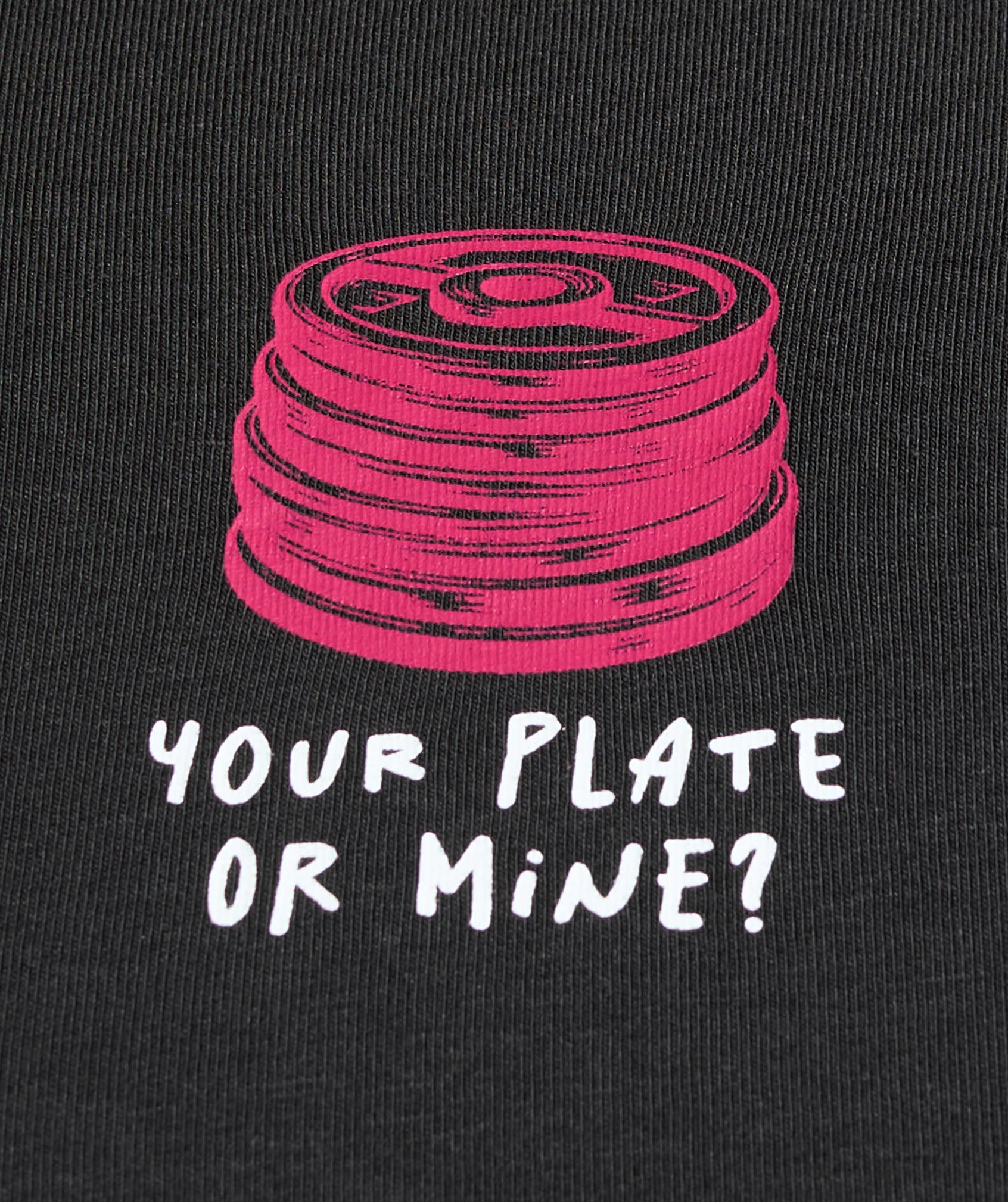 Your Plate or Mine Baby Tee Black