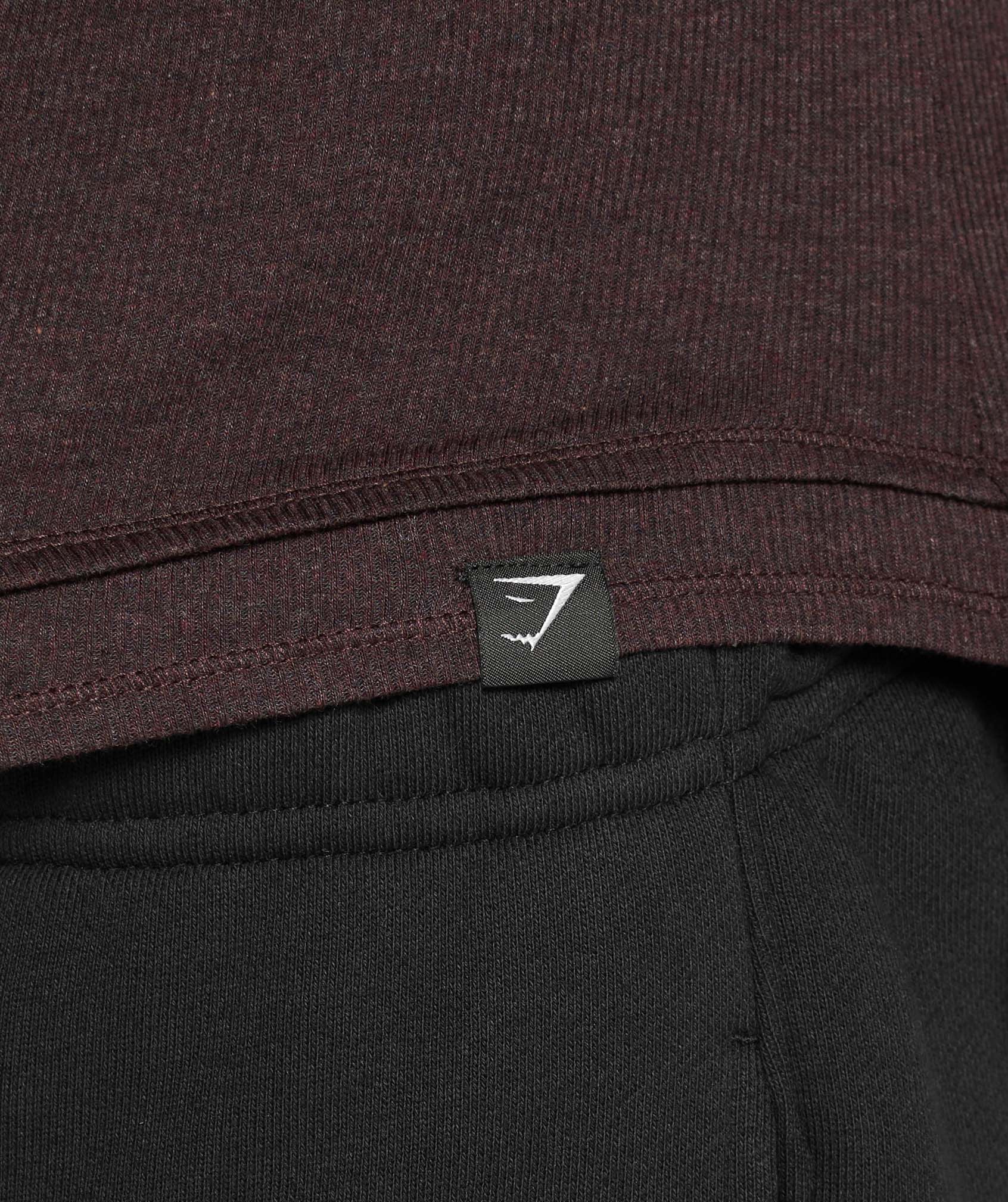 Rest Day Rib Top Brown Marl