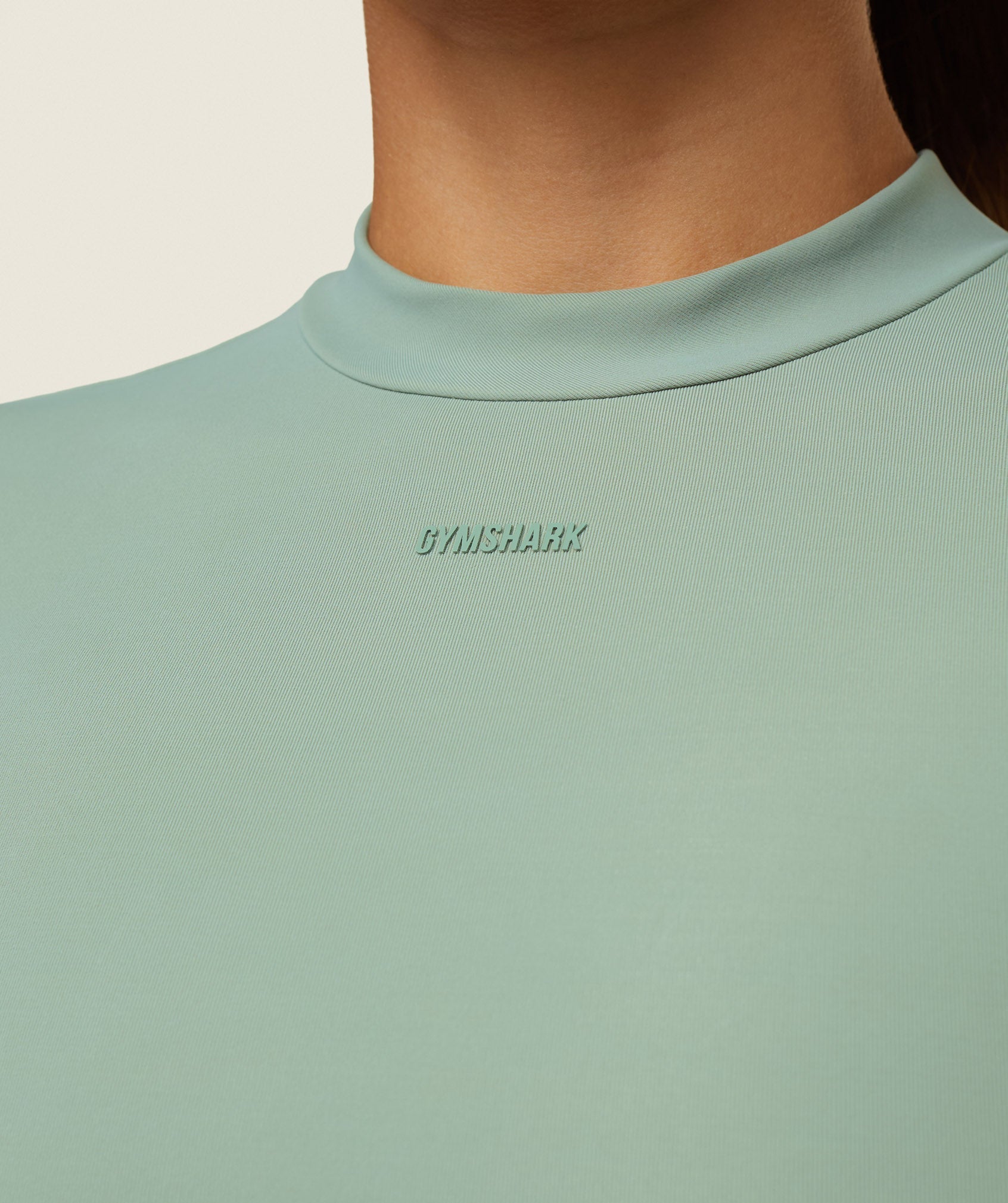 everywear Cropped Active Tee Dollar Green
