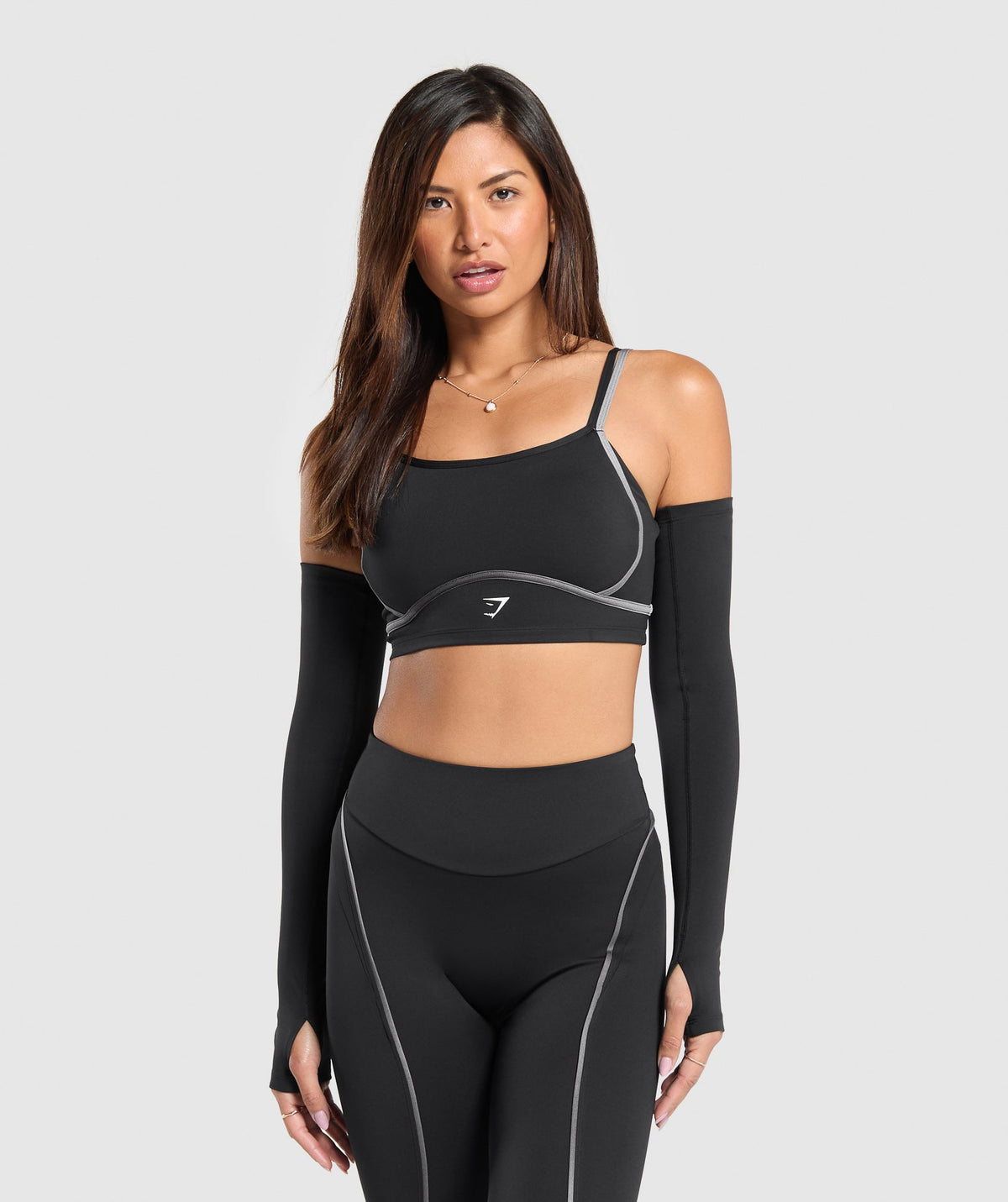 Icon Long Sleeve Top Black/Metal Grey