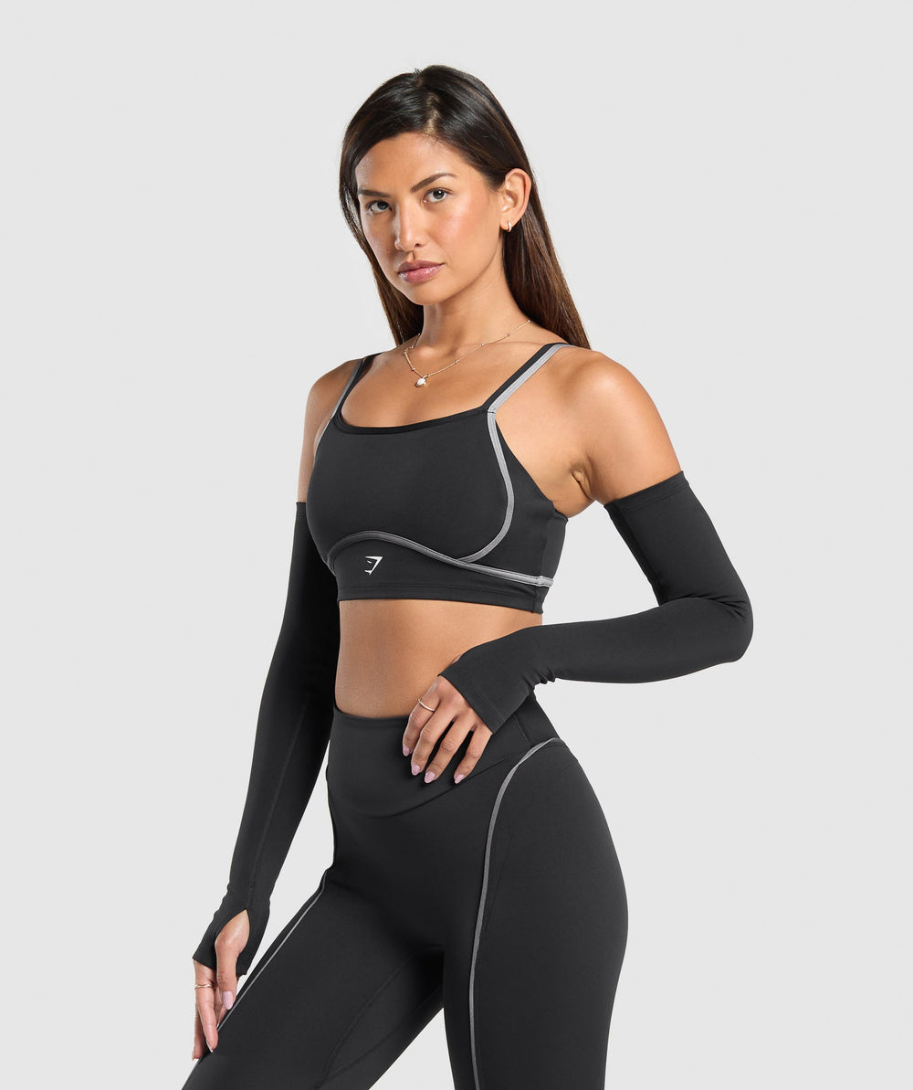 Icon Long Sleeve Top Black/Metal Grey