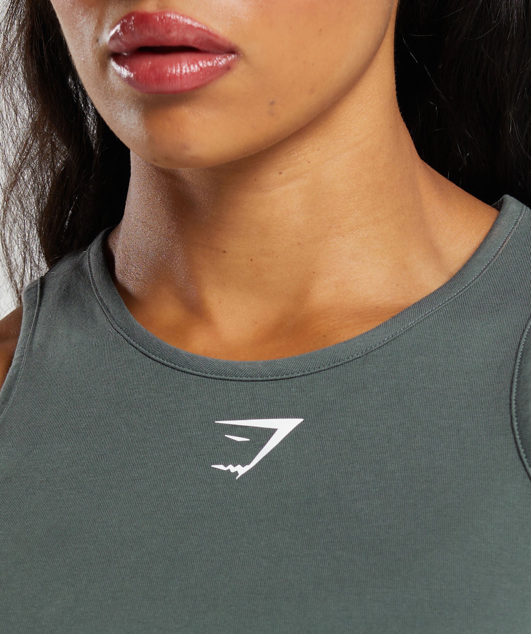 Lifting Essential Cotton Crop Tank Slate Teal