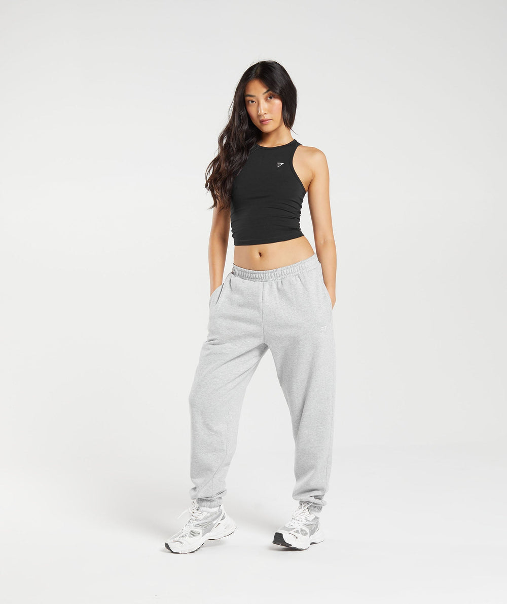 Essential Cotton Midi Tank Black