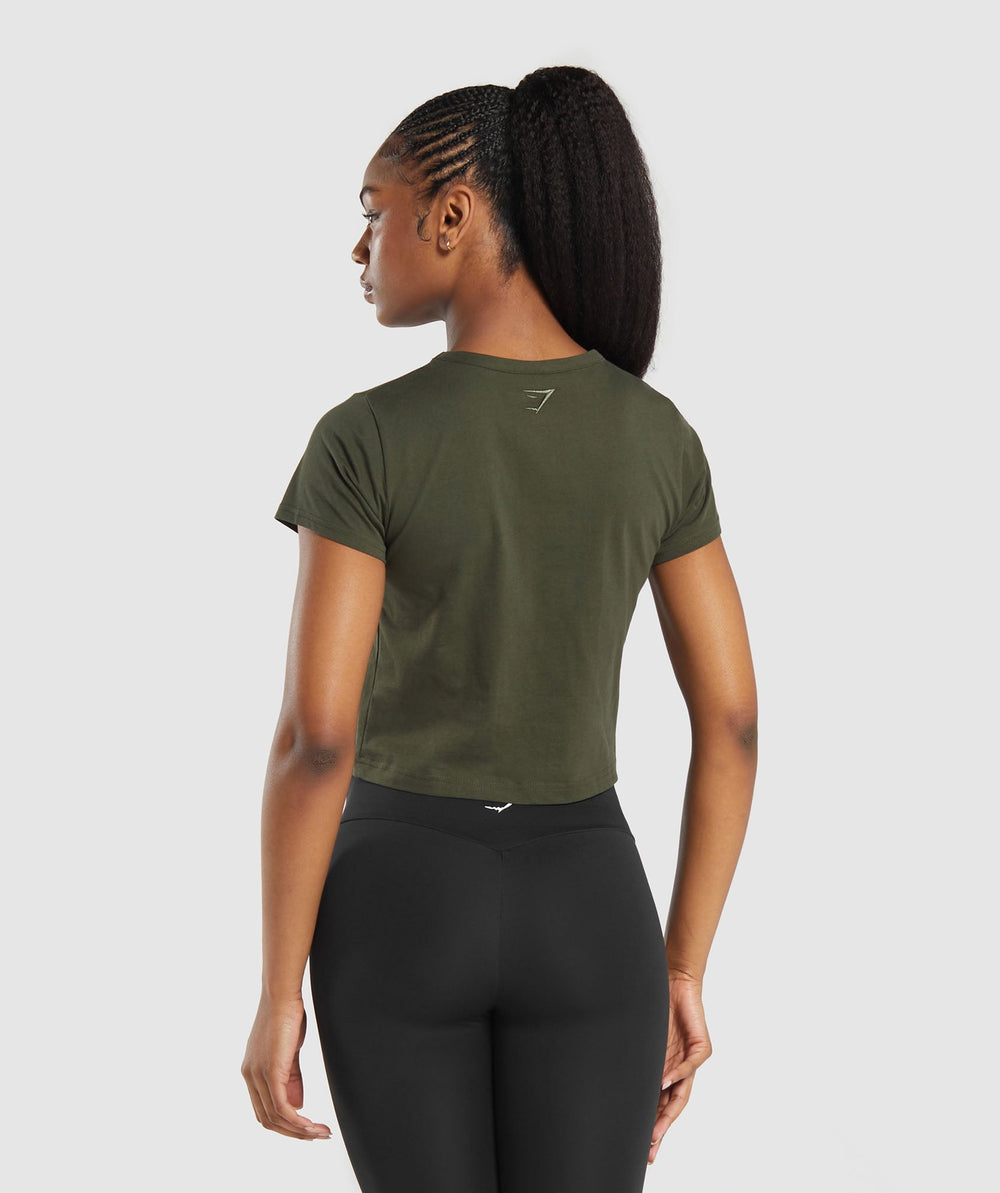 Block Crop Top Winter Olive