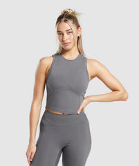 Rest Day Cotton Contour Tank Brushed Grey