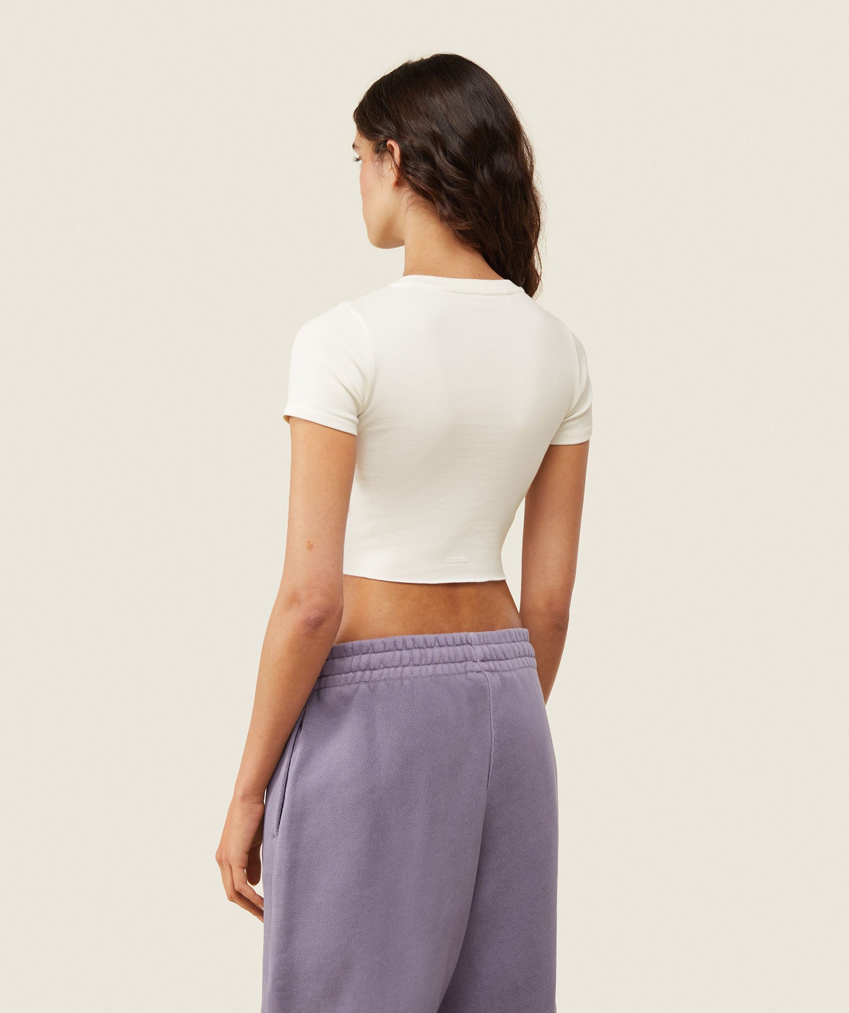 everywear Ribbed Tee Soft White