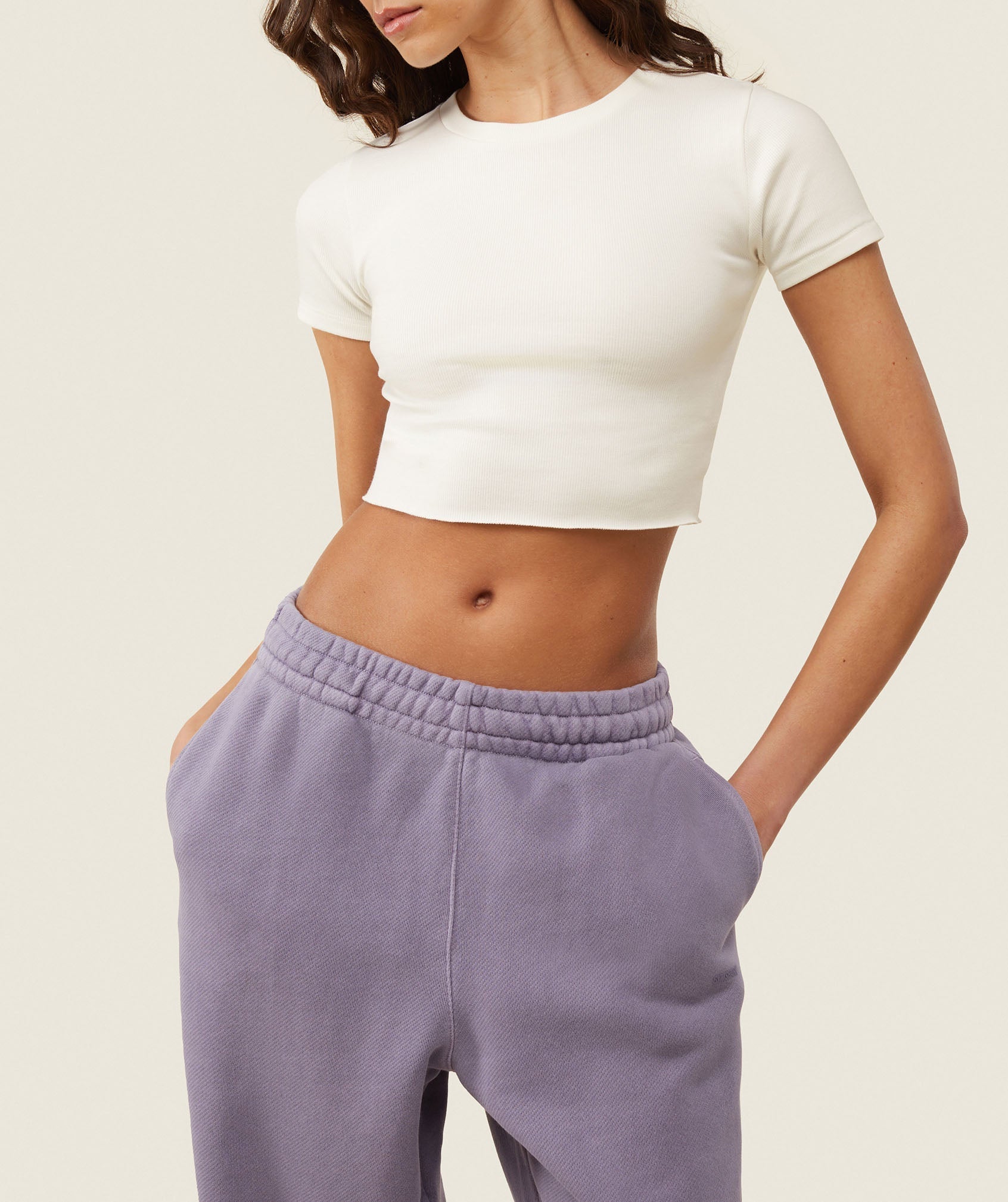 everywear Ribbed Tee Soft White