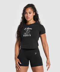 I Love Squats Baby T-Shirt Black