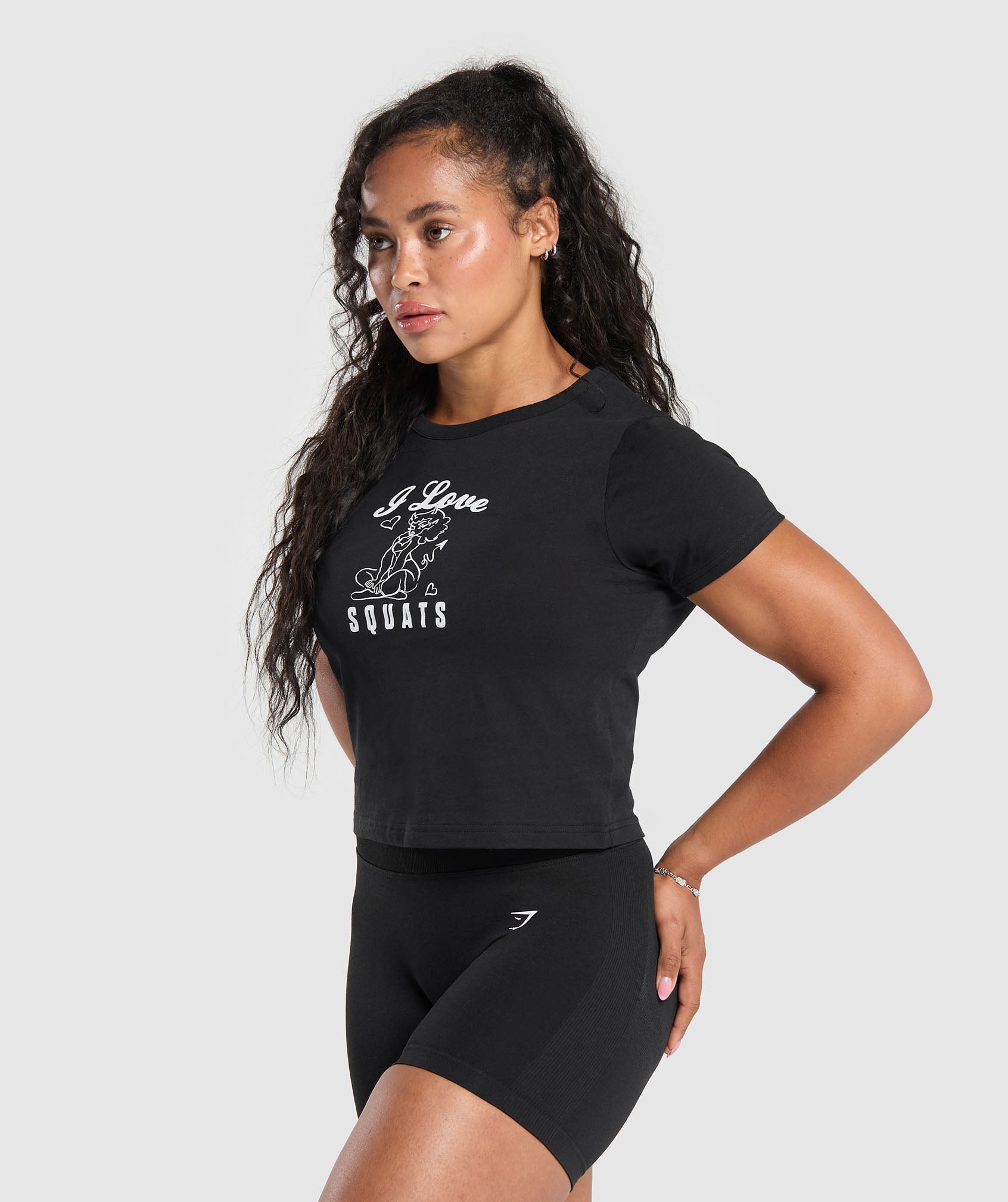 I Love Squats Baby T-Shirt Black