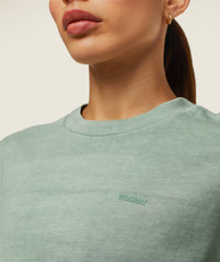everywear Cropped Long Sleeve Tee Dollar Green