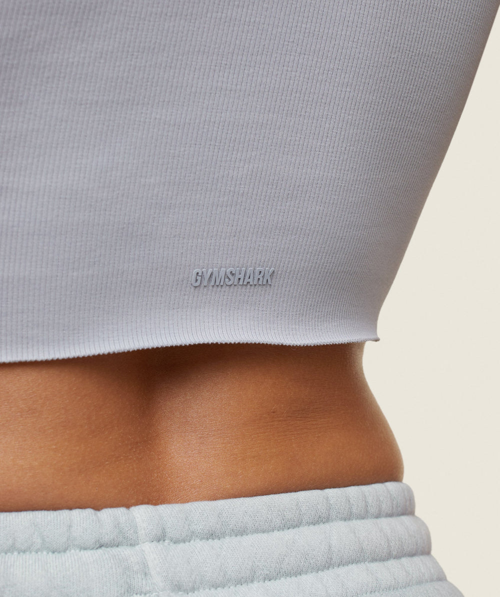 everywear Ribbed Tee Ice Grey