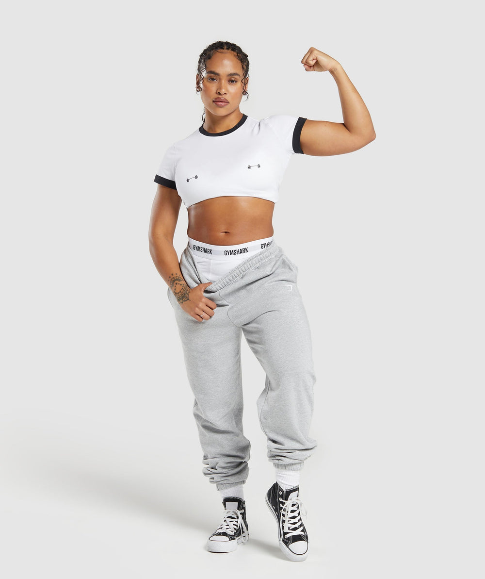 Lifting Graphic Baby T-Shirt White/Black