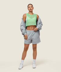 everywear Cropped Mesh Tank Bring It Green