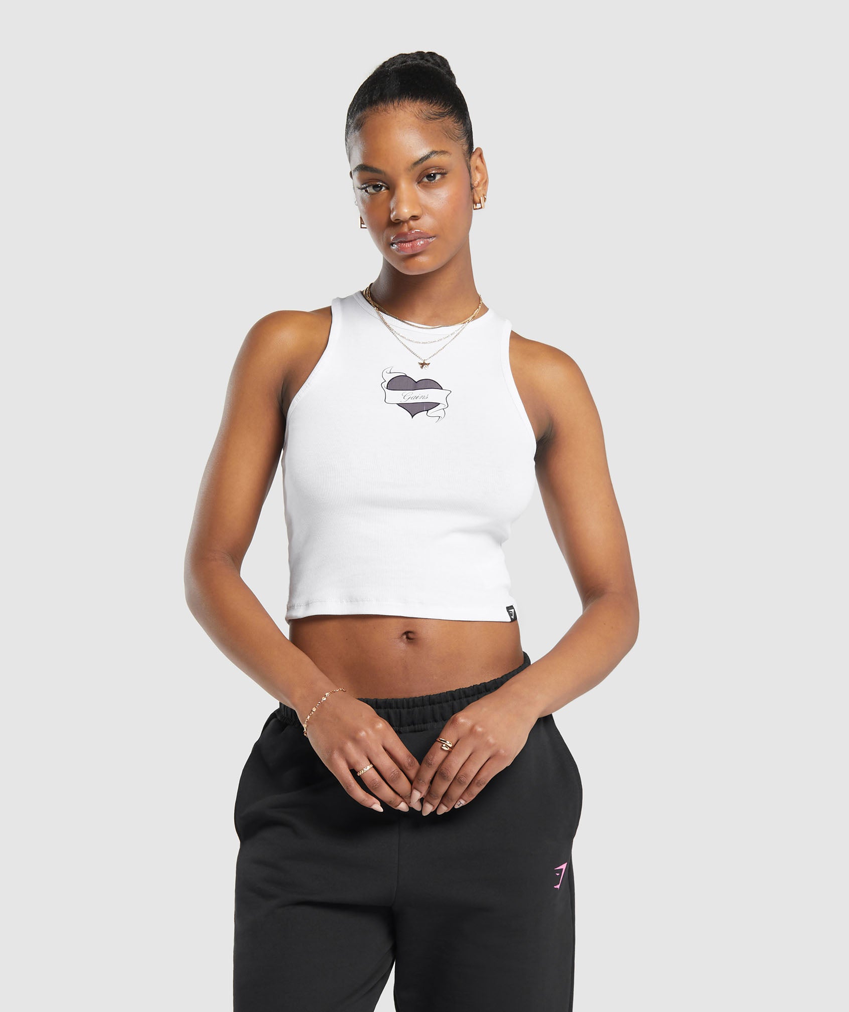 Tattoo Midi Tank White