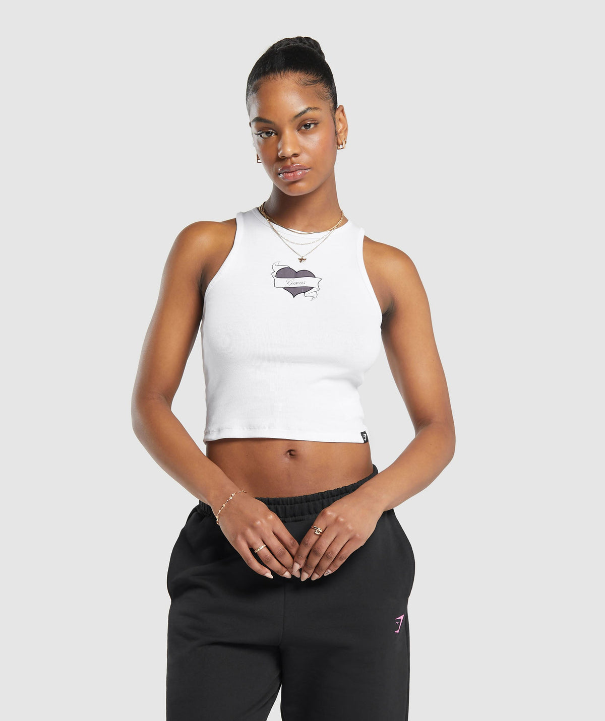 Tattoo Midi Tank White