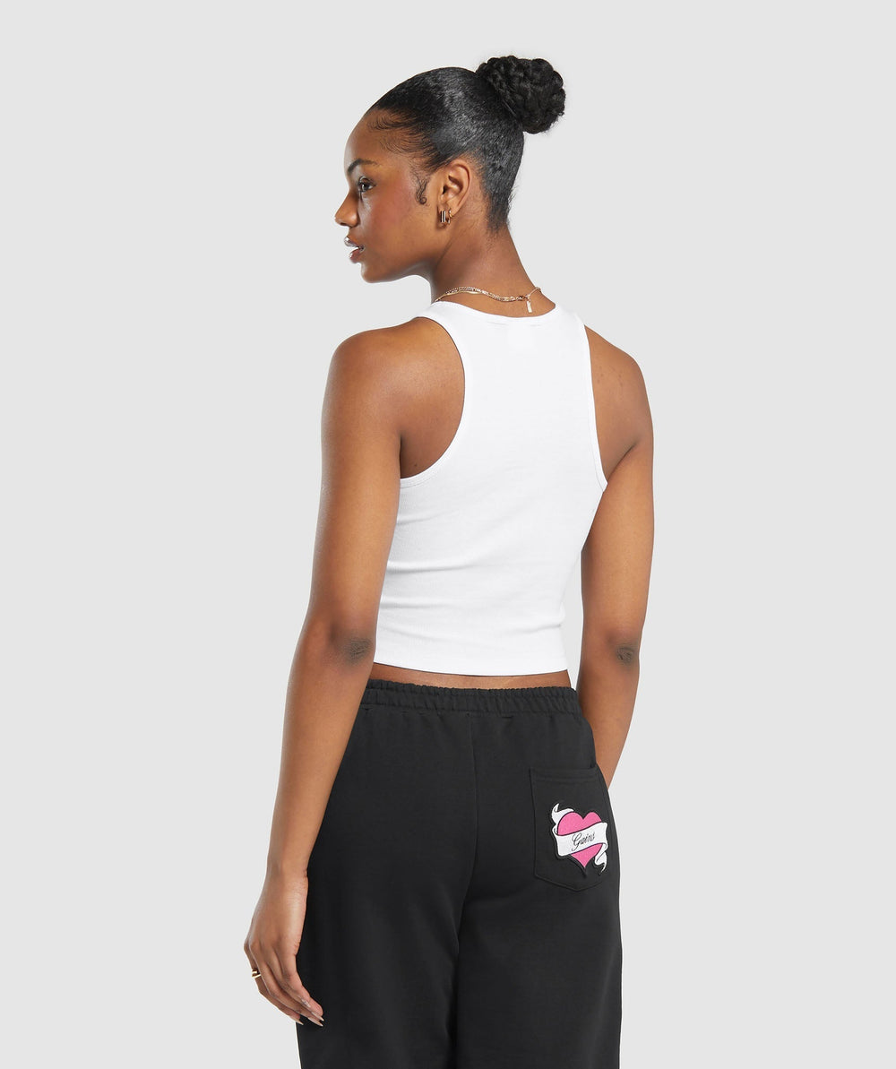 Tattoo Midi Tank White