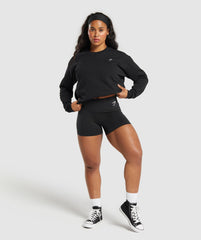 Heavyweight Cotton Long Sleeve Top Black