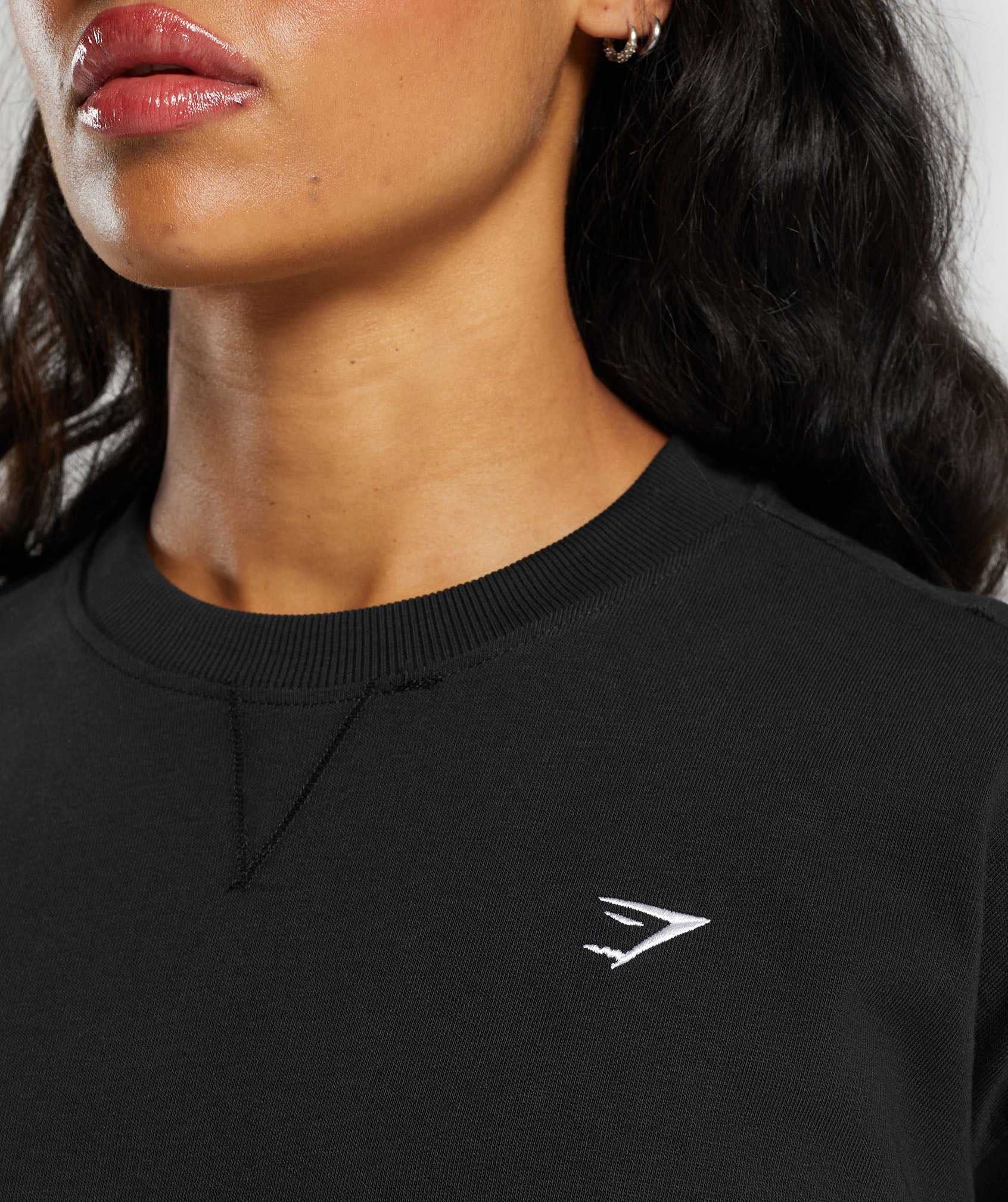 Heavyweight Cotton Long Sleeve Top Black