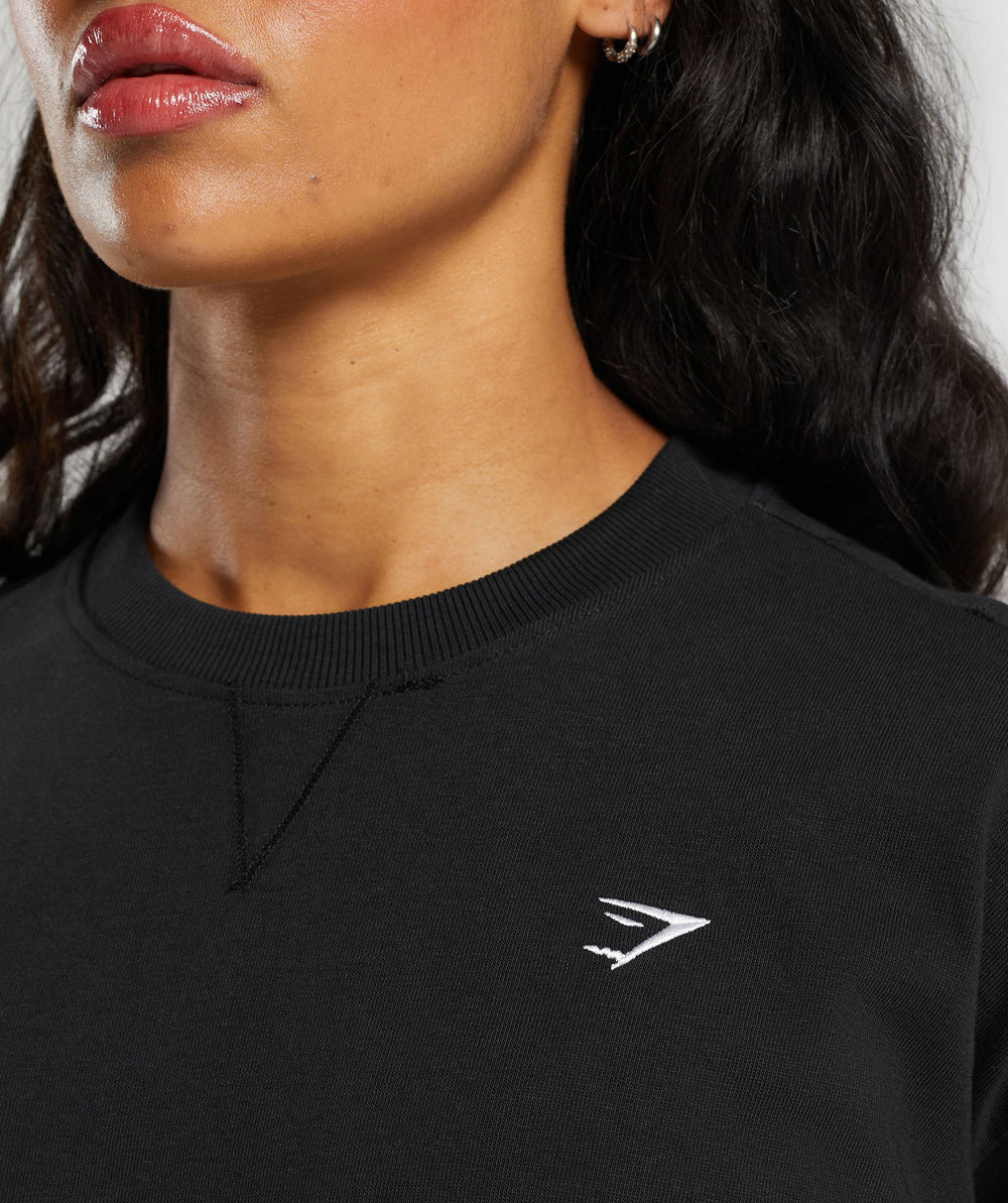 Heavyweight Cotton Long Sleeve Top Black