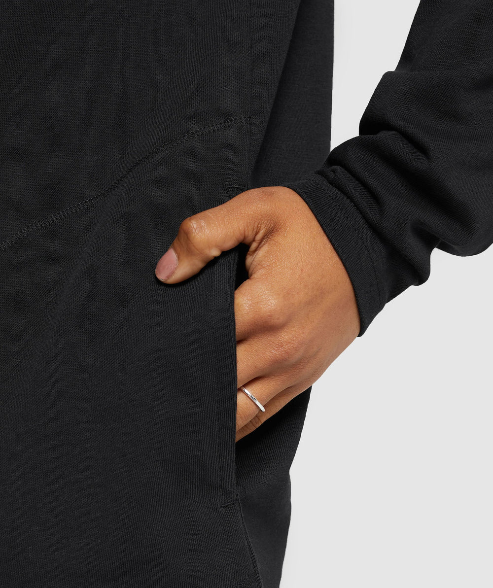 Heavyweight Cotton Long Sleeve Top Black