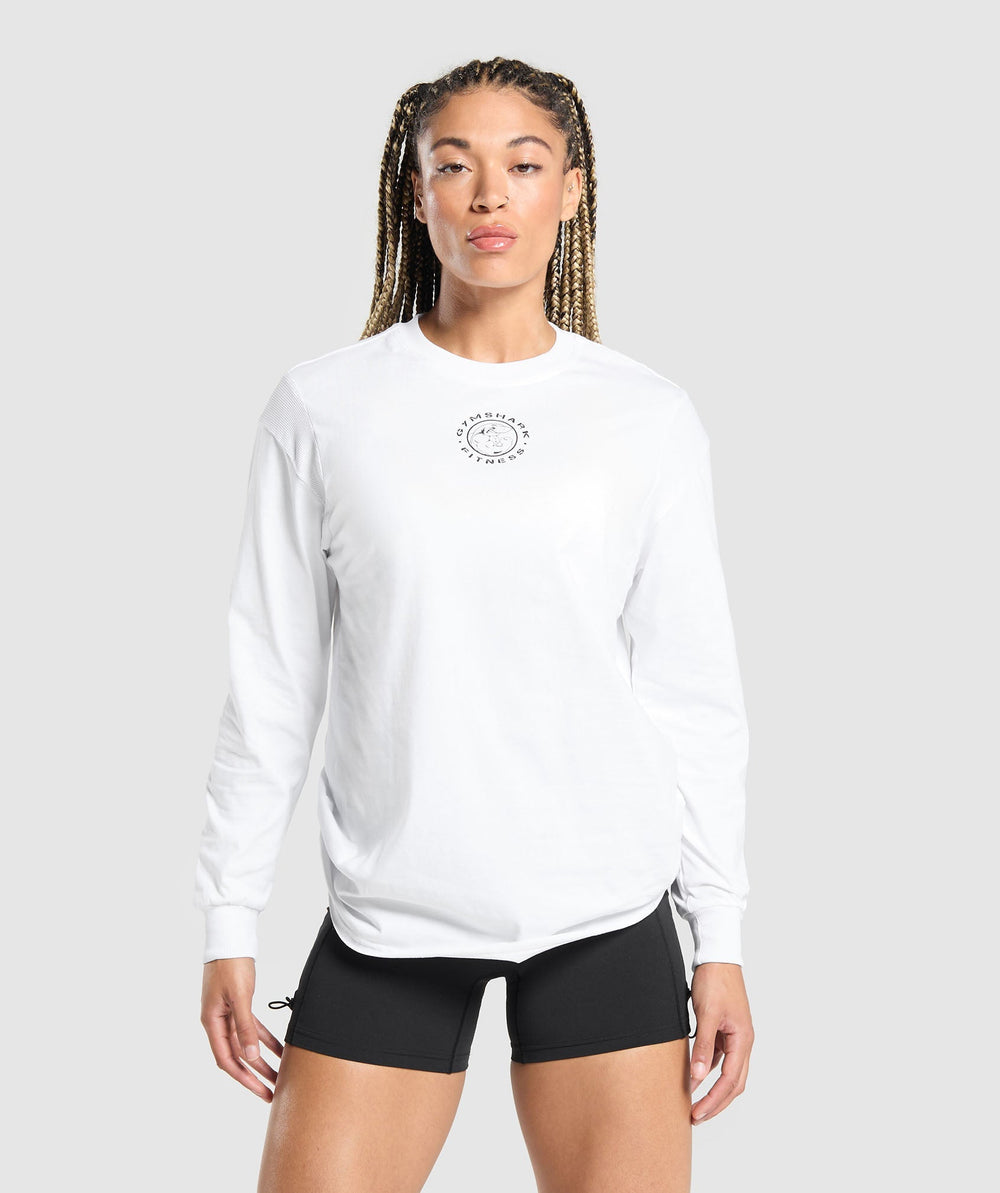 Legacy Oversized Long Sleeve Top White