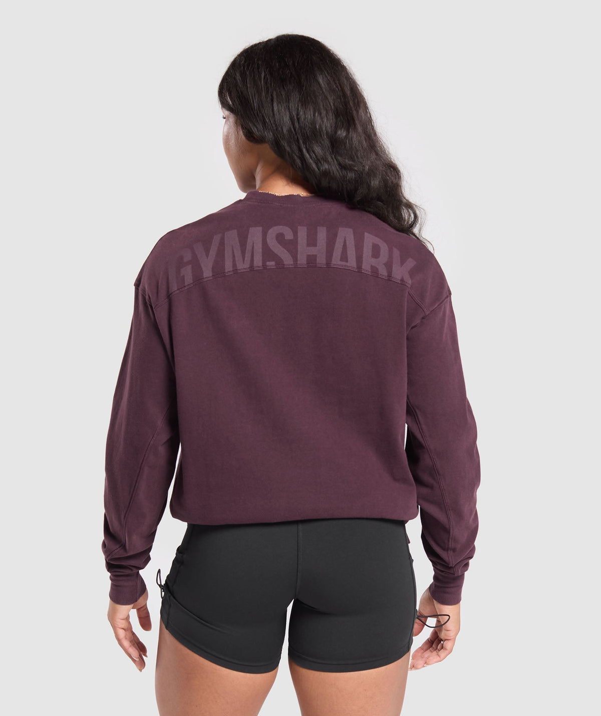 Power Oversized Long Sleeve Top Depth Purple