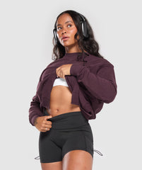 Power Oversized Long Sleeve Top Depth Purple