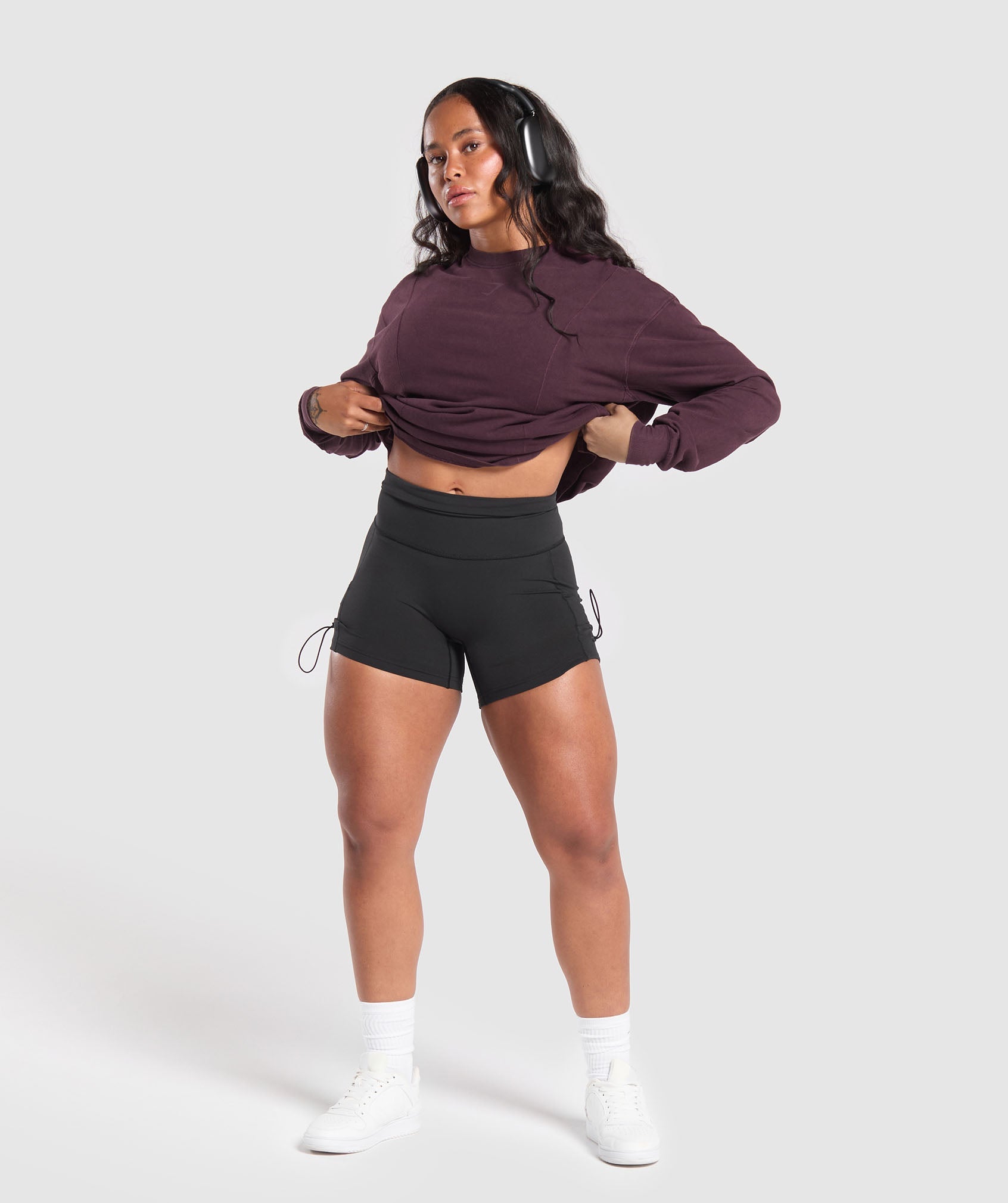 Power Oversized Long Sleeve Top Depth Purple
