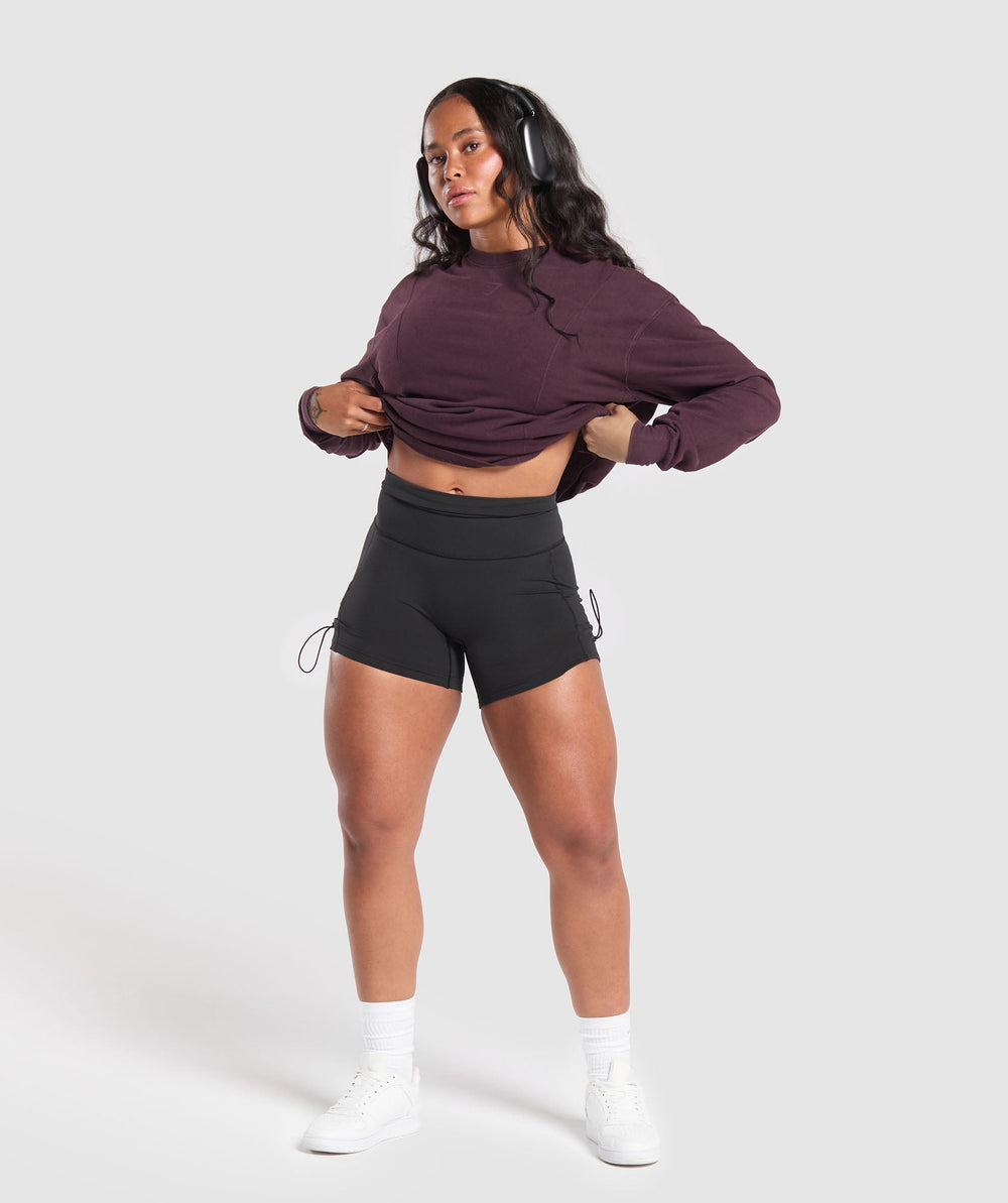 Power Oversized Long Sleeve Top Depth Purple