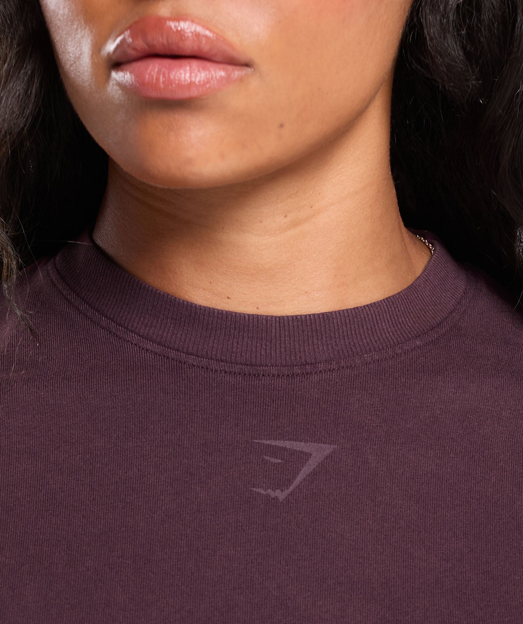 Power Oversized Long Sleeve Top Depth Purple