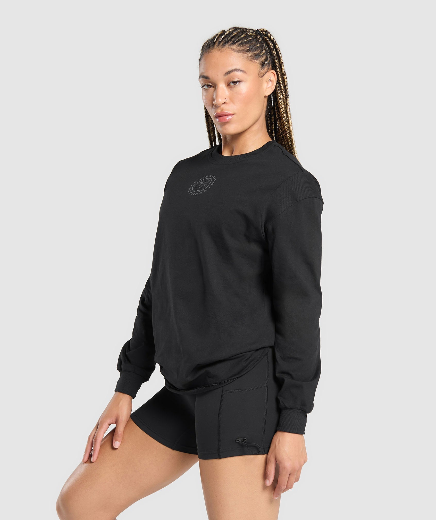 Legacy Oversized Long Sleeve Top Black