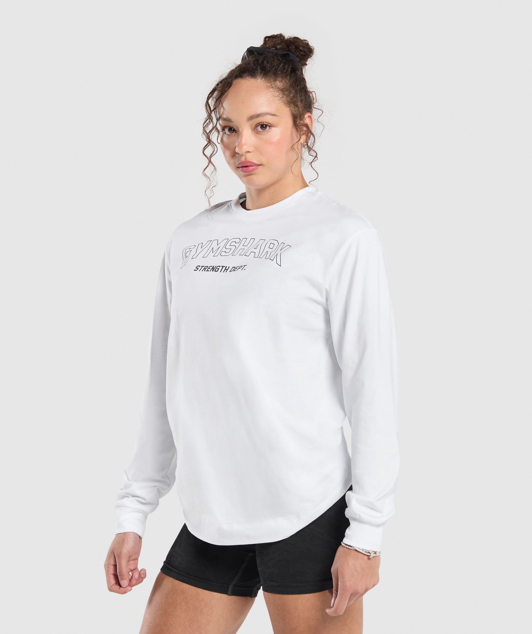 Strength Department Long Sleeve Skater White