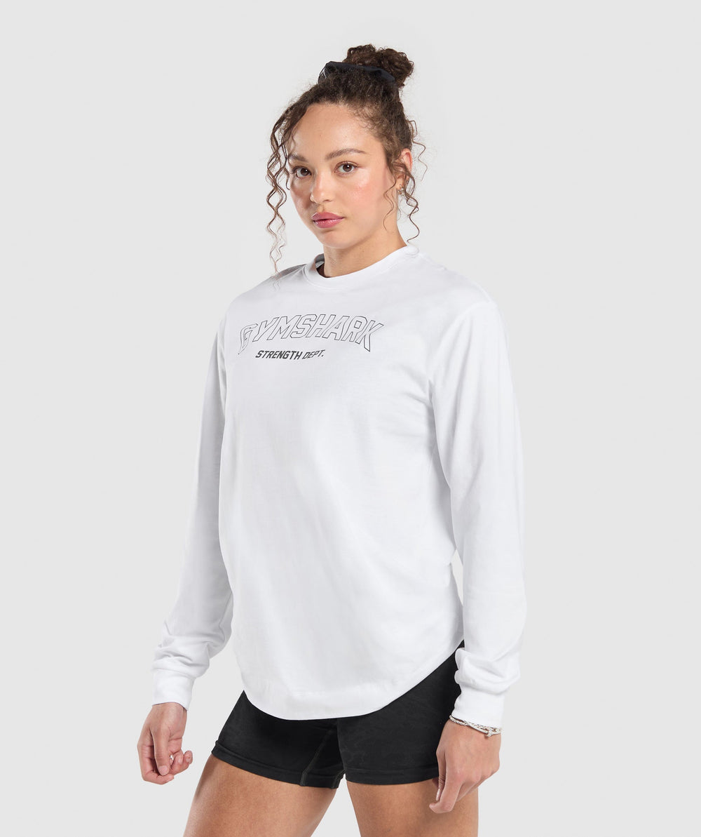 Strength Department Long Sleeve Skater White