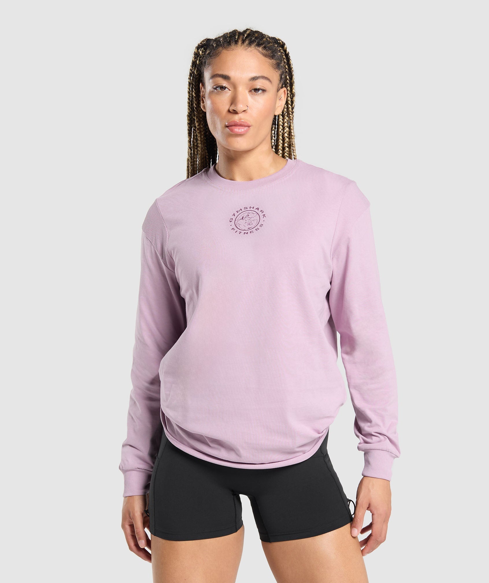 Legacy Oversized Long Sleeve Top Warm Lilac