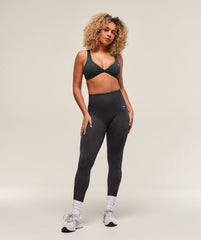 Adapt X Whitney Animal Seamless Twist Front Bra Asphalt Grey/Black