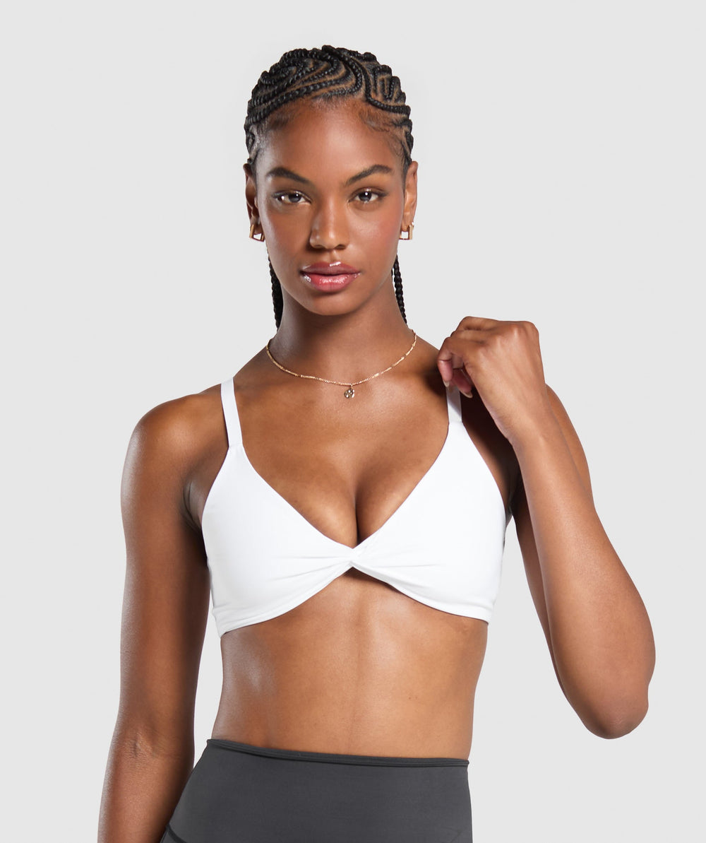Twist Front Bralette White