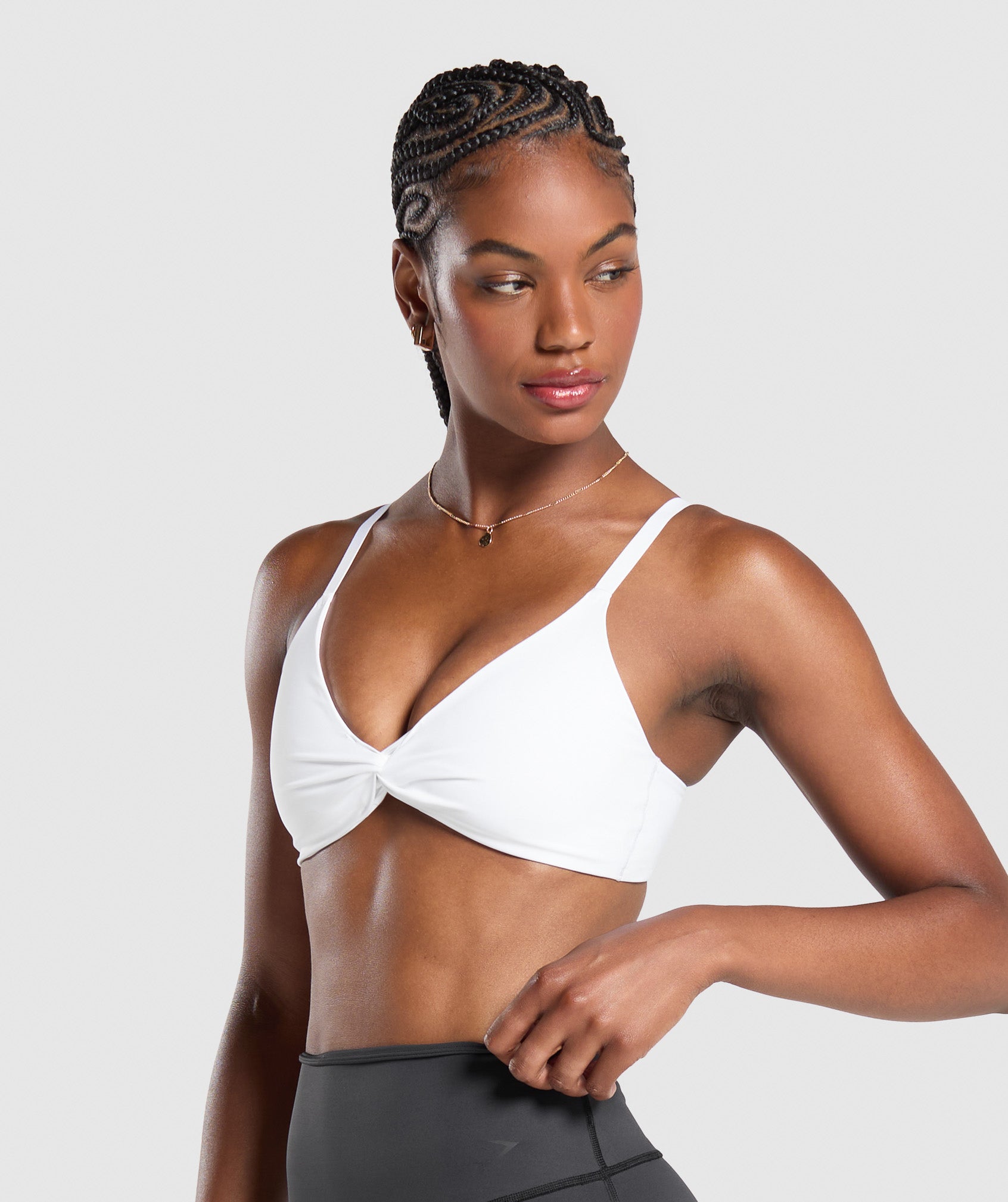 Twist Front Bralette White