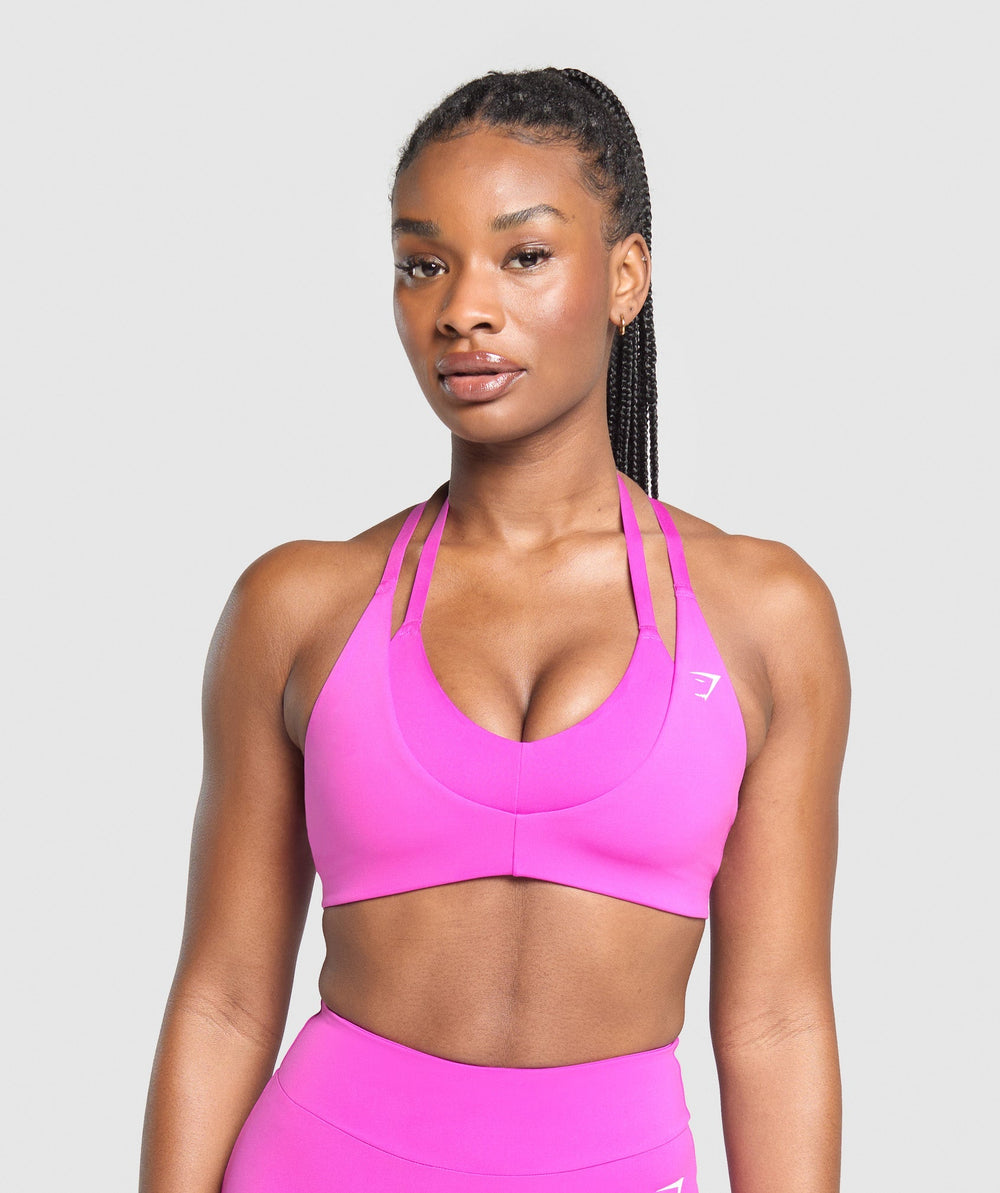 Reps T Back Sports Bra Vibrant Pink