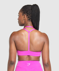 Reps T Back Sports Bra Vibrant Pink