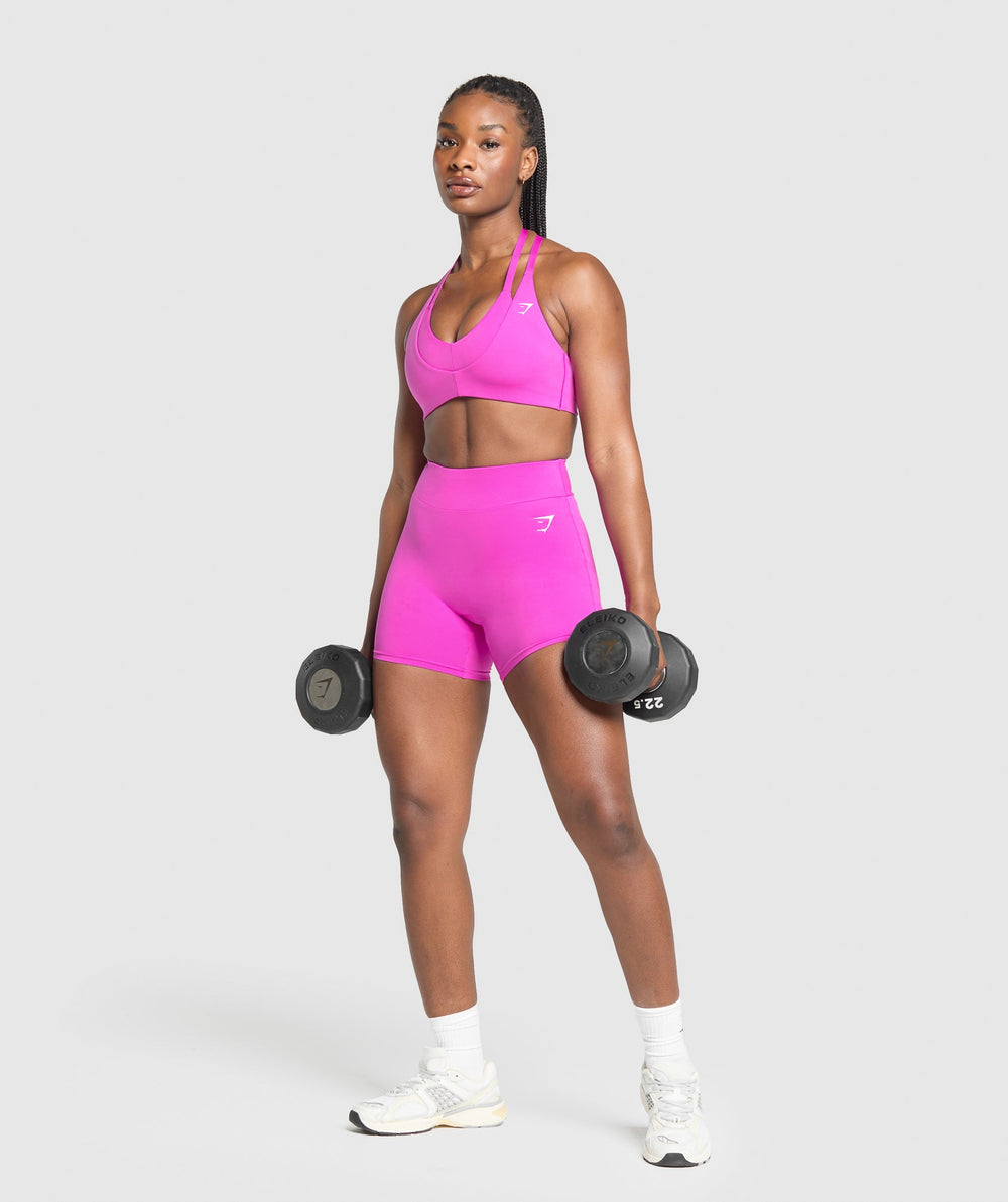 Reps T Back Sports Bra Vibrant Pink